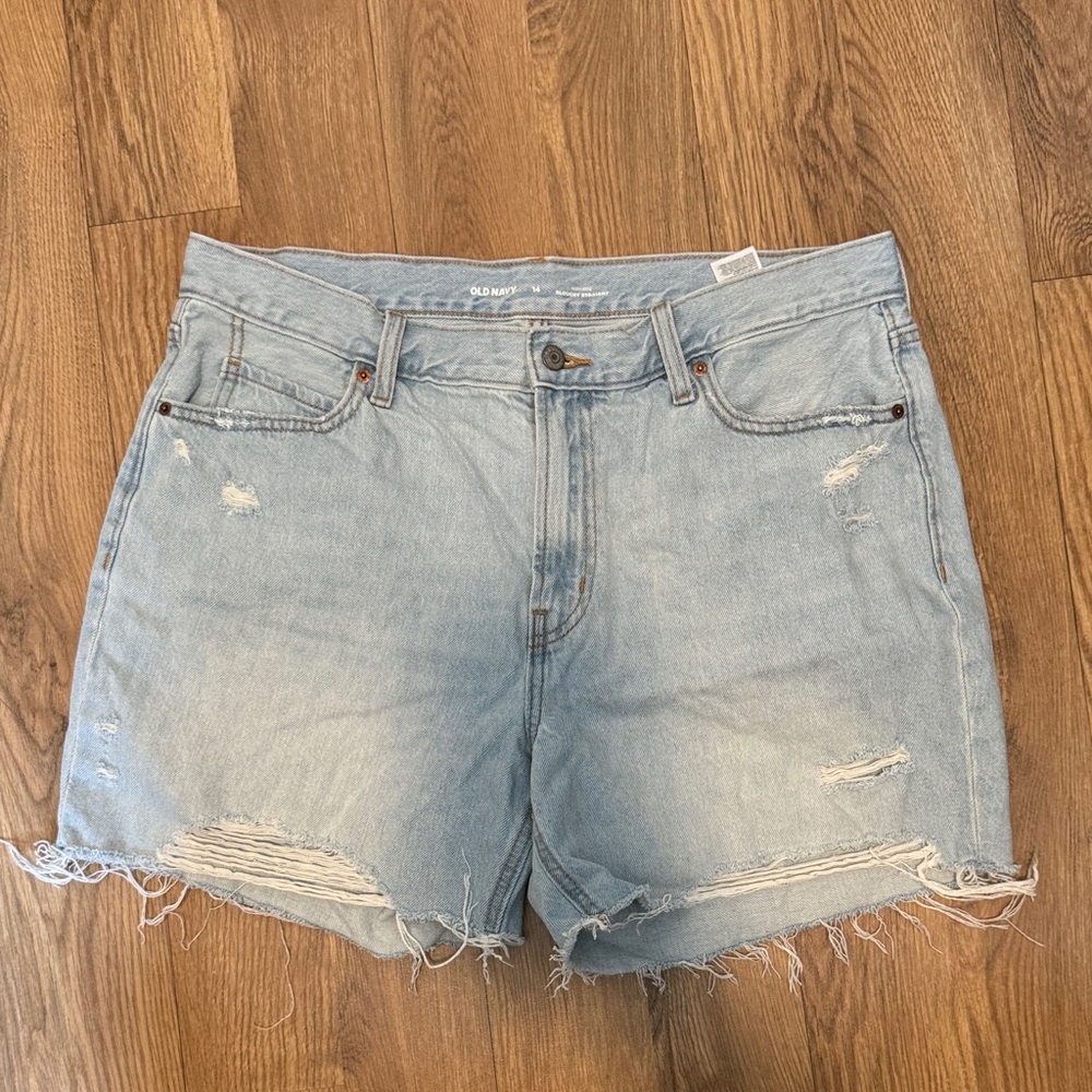 Old Navy High Rise Slouchy Straight Jean Shorts